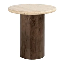 Ronde bijzettafel travertin - Richmond Interiors Douglas