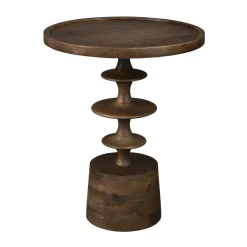 Ronde bijzettafel walnoot - Dutchbone Cath Walnut