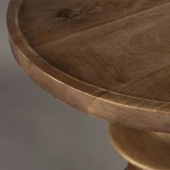 Ronde bijzettafel walnoot - Dutchbone Cath Walnut