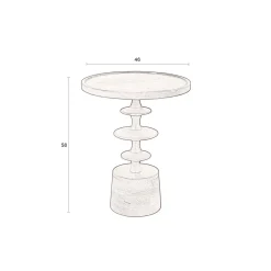 Ronde bijzettafel walnoot - Dutchbone Cath Walnut