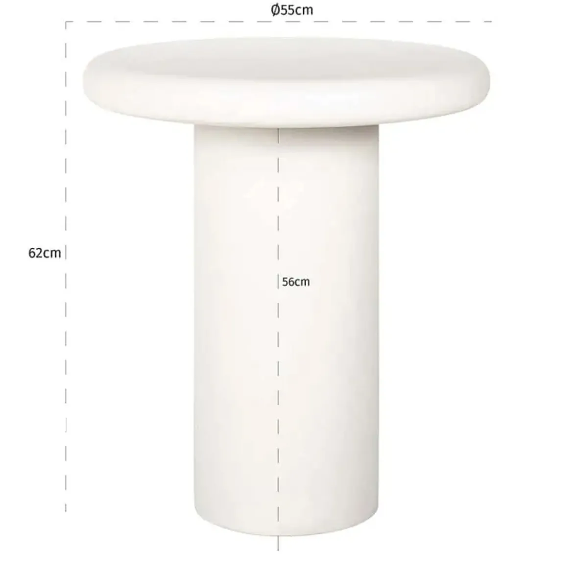 Ronde bijzettafel wit - Richmond Interiors Bloomstone