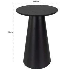 Ronde bijzettafel zwart eiken - Richmond Interiors Jazz