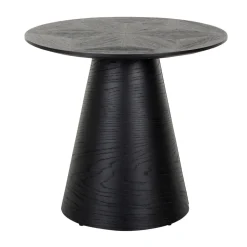 Ronde bijzettafel zwart hout - Richmond Interiors Blax