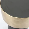 Ronde bijzettafel zwart met goud - By-Boo Bunga Small