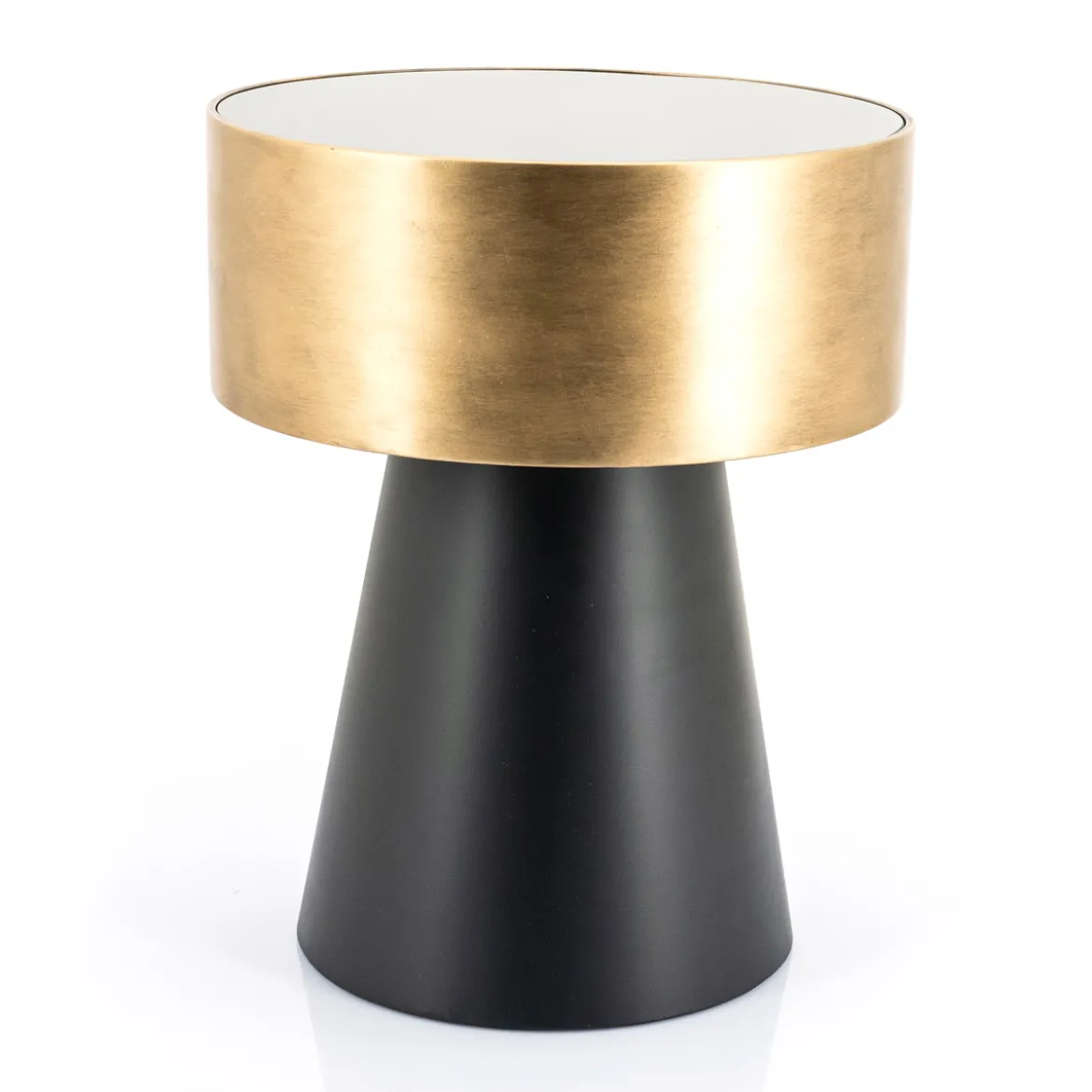 Ronde bijzettafel zwart met goud - By-Boo Bunga Small