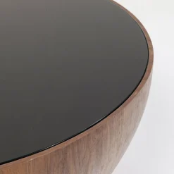 Ronde bol salontafel walnoot - Kare Design Tear Drops Walnut