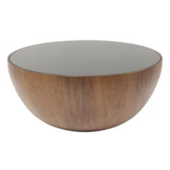 Ronde bol salontafel walnoot - Kare Design Tear Drops Walnut