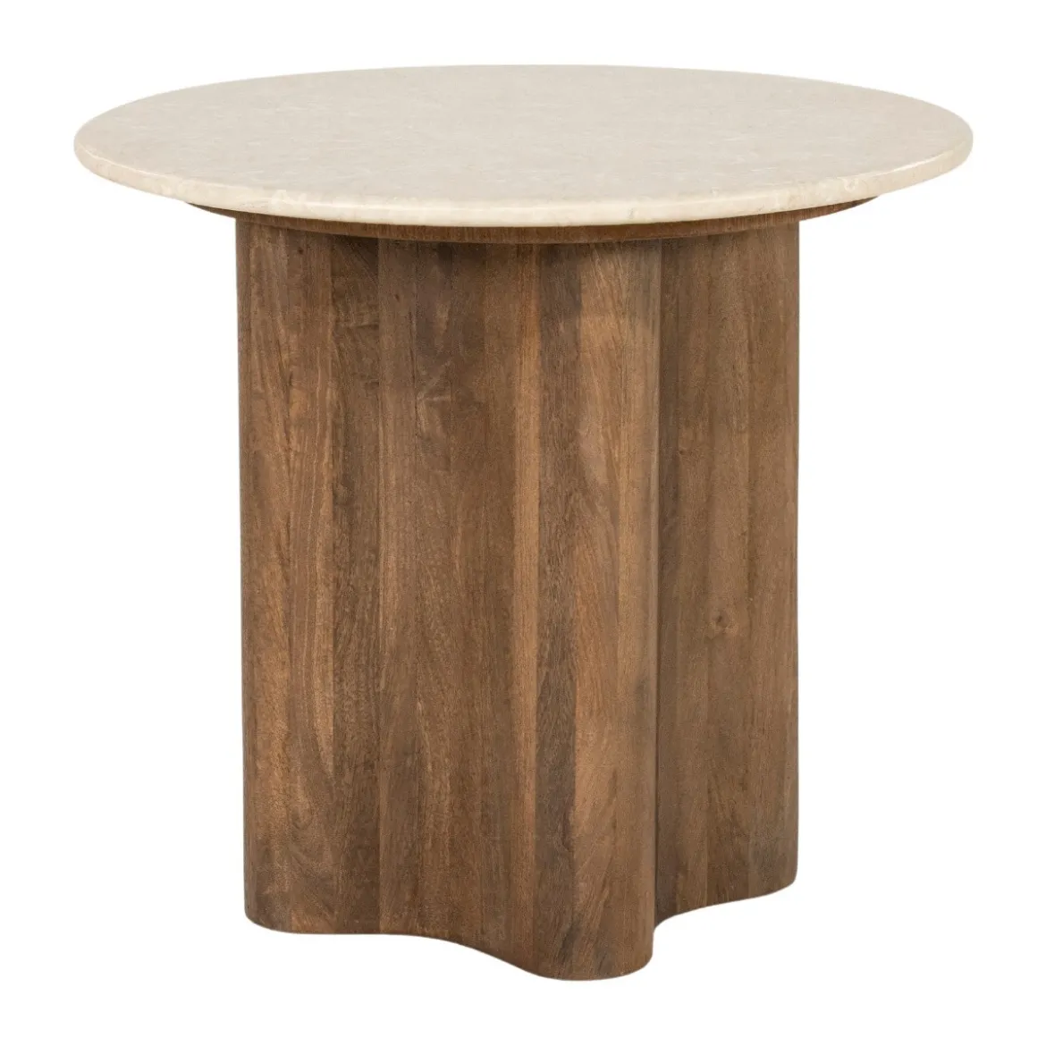 Ronde botticino bijzettafel - Eleonora Bodhi