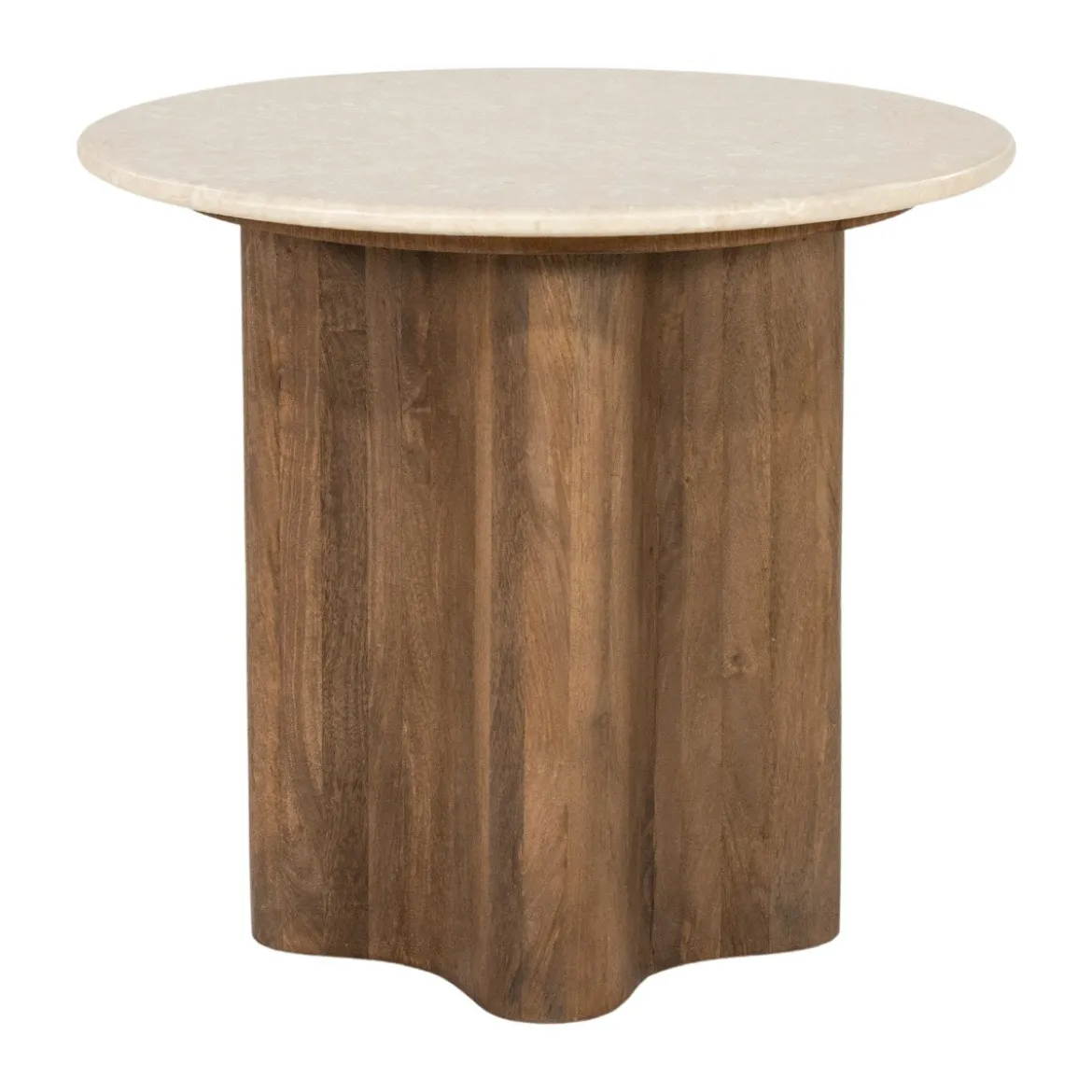 Ronde botticino bijzettafel - Eleonora Bodhi