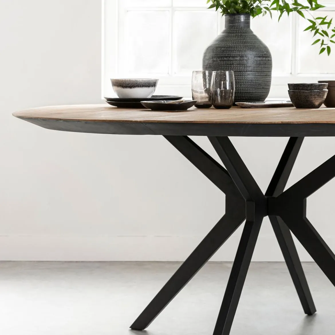 Ronde design eettafel teak - DTP Home Metropole