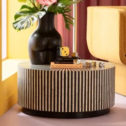 Ronde design salontafel zwart-wit - Kare Design Electra 75