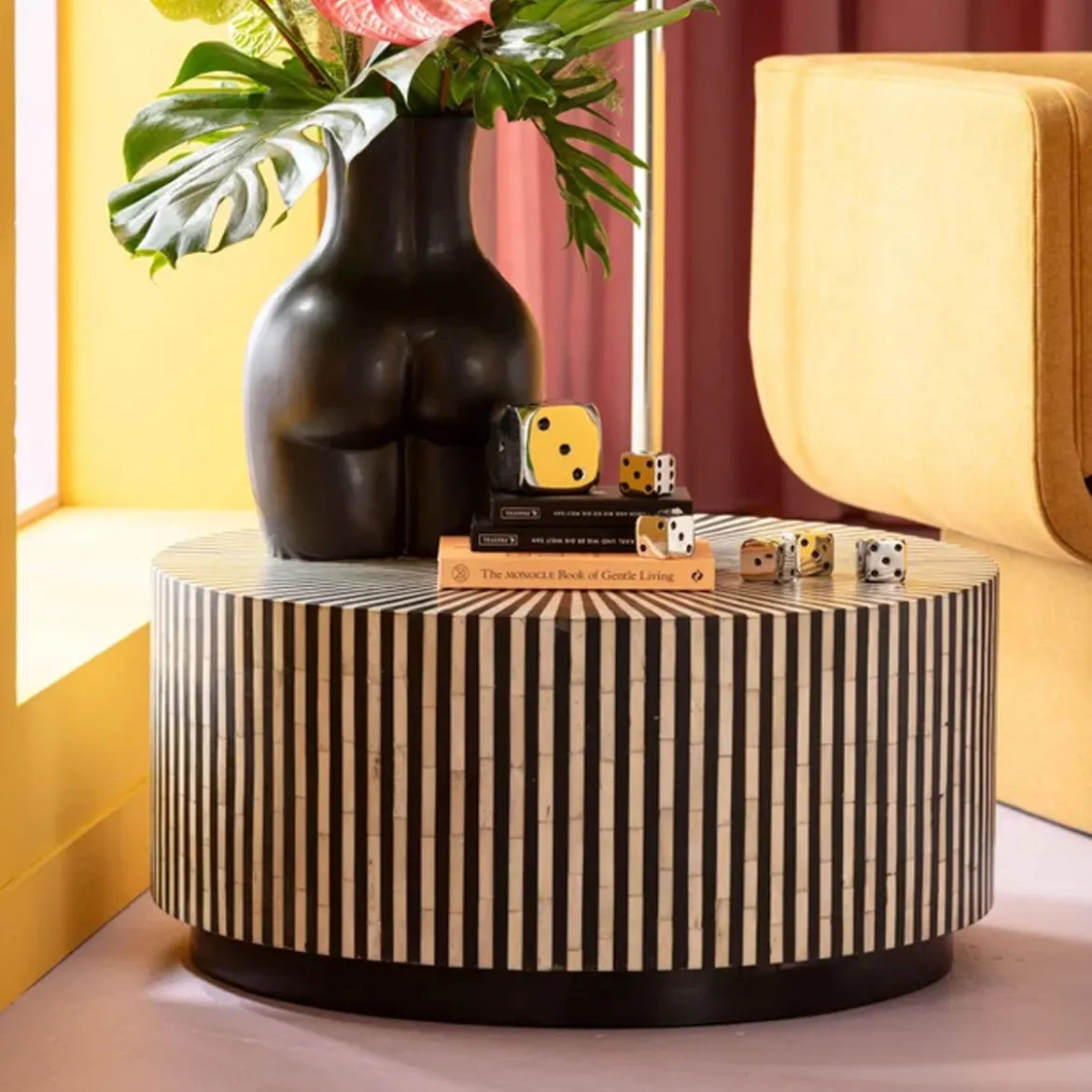 Ronde design salontafel zwart-wit - Kare Design Electra 75