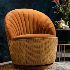 Ronde draaifauteuil vintage - Dutchbone Madison