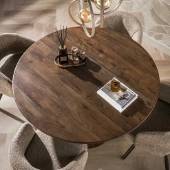 Ronde eettafel acaciahout - Giani Central