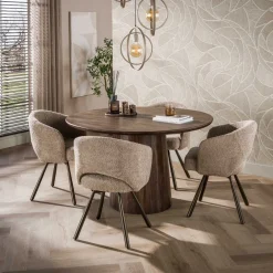 Ronde eettafel acaciahout - Giani Central
