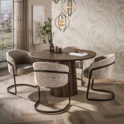 Ronde eettafel acaciahout - Giani Central