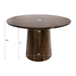 Ronde eettafel acaciahout - Giani Central