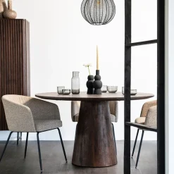 Ronde eettafel mangohout 130 cm - Eleonora Aron