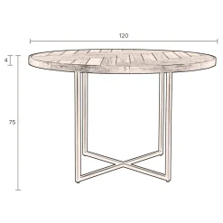 Ronde eettafel visgraat - Dutchbone Class