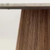 Ronde eettafel wit marmer en hout - Kare Design Grace