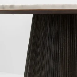 Ronde eettafel zwart met wit marmer - Kare Design Glenn