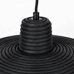 Ronde hanglamp zwart rotan - Zuiver Balance