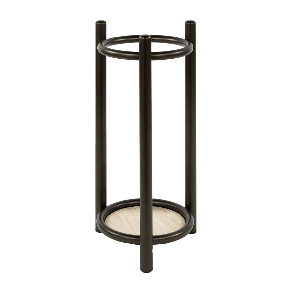 Ronde paraplubak met bronskleurig frame - Giani Luno