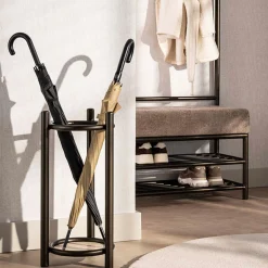 Ronde paraplubak met bronskleurig frame - Giani Luno