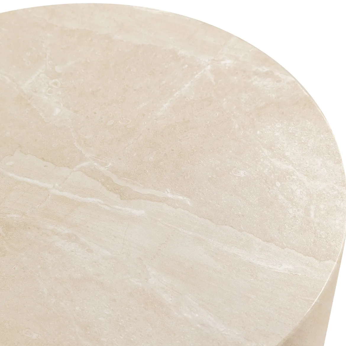 Ronde salontafel beige steen - Bodio Elsa