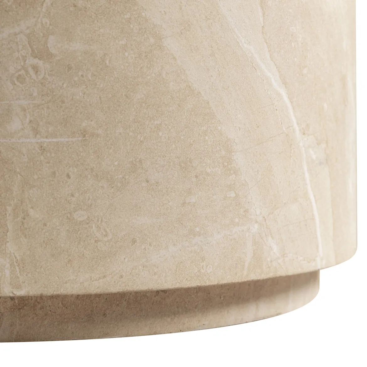 Ronde salontafel beige steen - Bodio Elsa