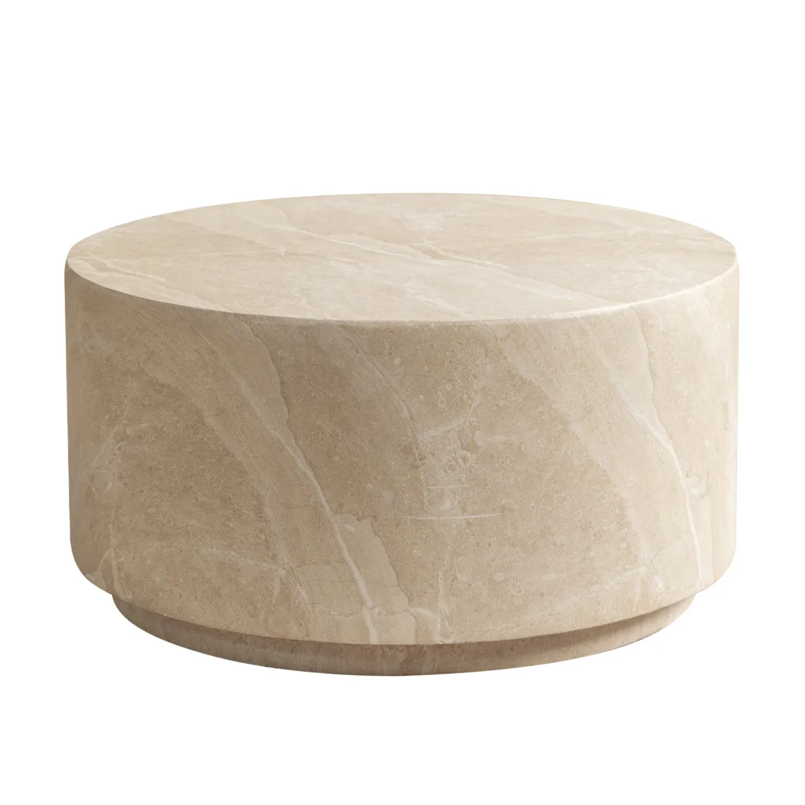 Ronde salontafel beige steen - Bodio Elsa