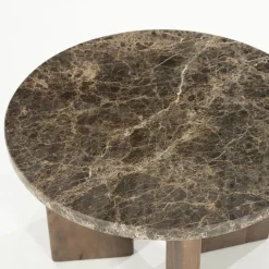 Ronde salontafel bruin marmer - Eleonora Lando