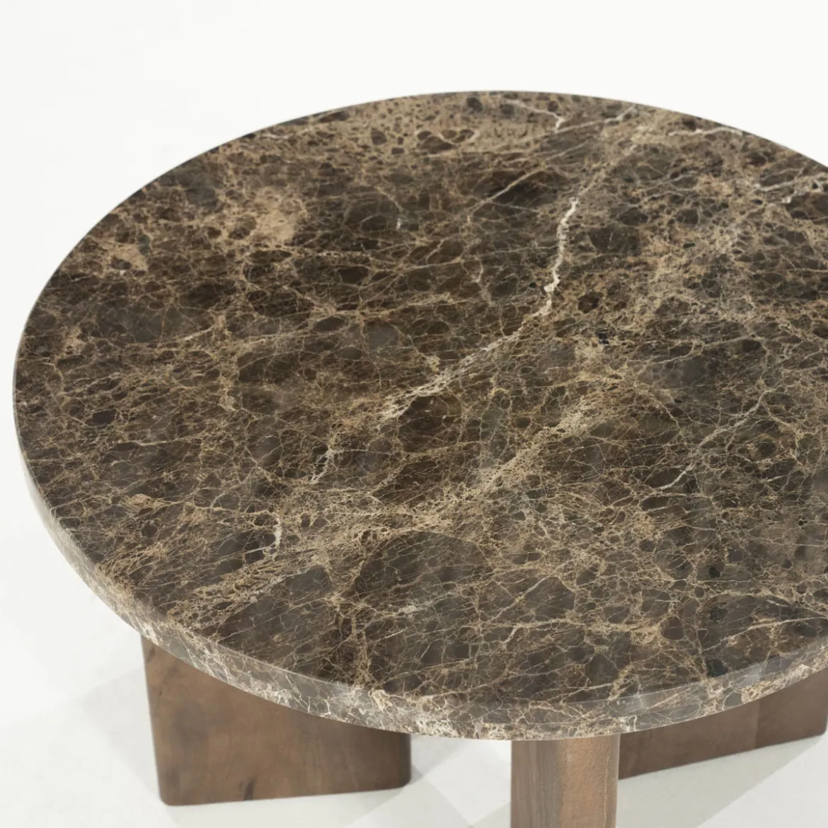 Ronde salontafel bruin marmer - Eleonora Lando