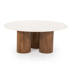 Ronde salontafel creme marmer - Eleonora Xavi
