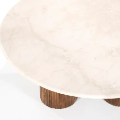 Ronde salontafel creme marmer - Eleonora Xavi