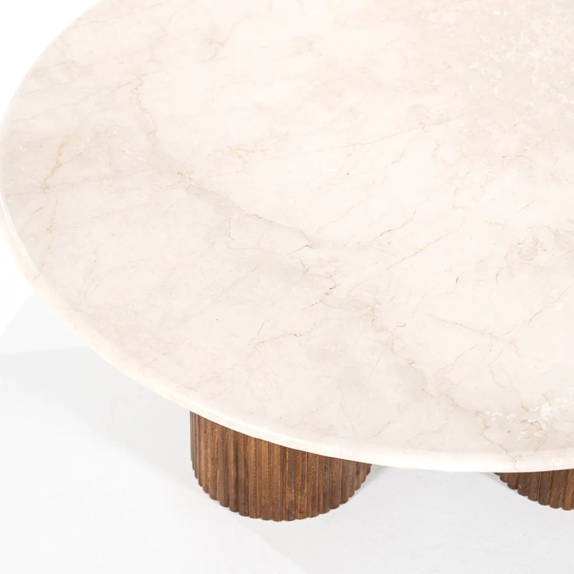 Ronde salontafel creme marmer - Eleonora Xavi