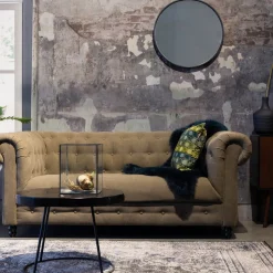 Ronde salontafel donker teakhout - Dutchbone Kraton