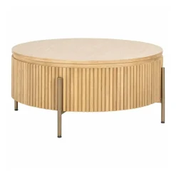 Ronde salontafel eiken met ribbels - Richmond Interiors Belfort