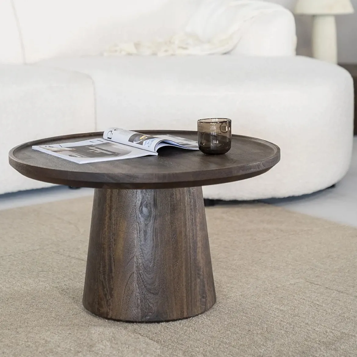 Ronde salontafel mangohout - Eleonora Ron