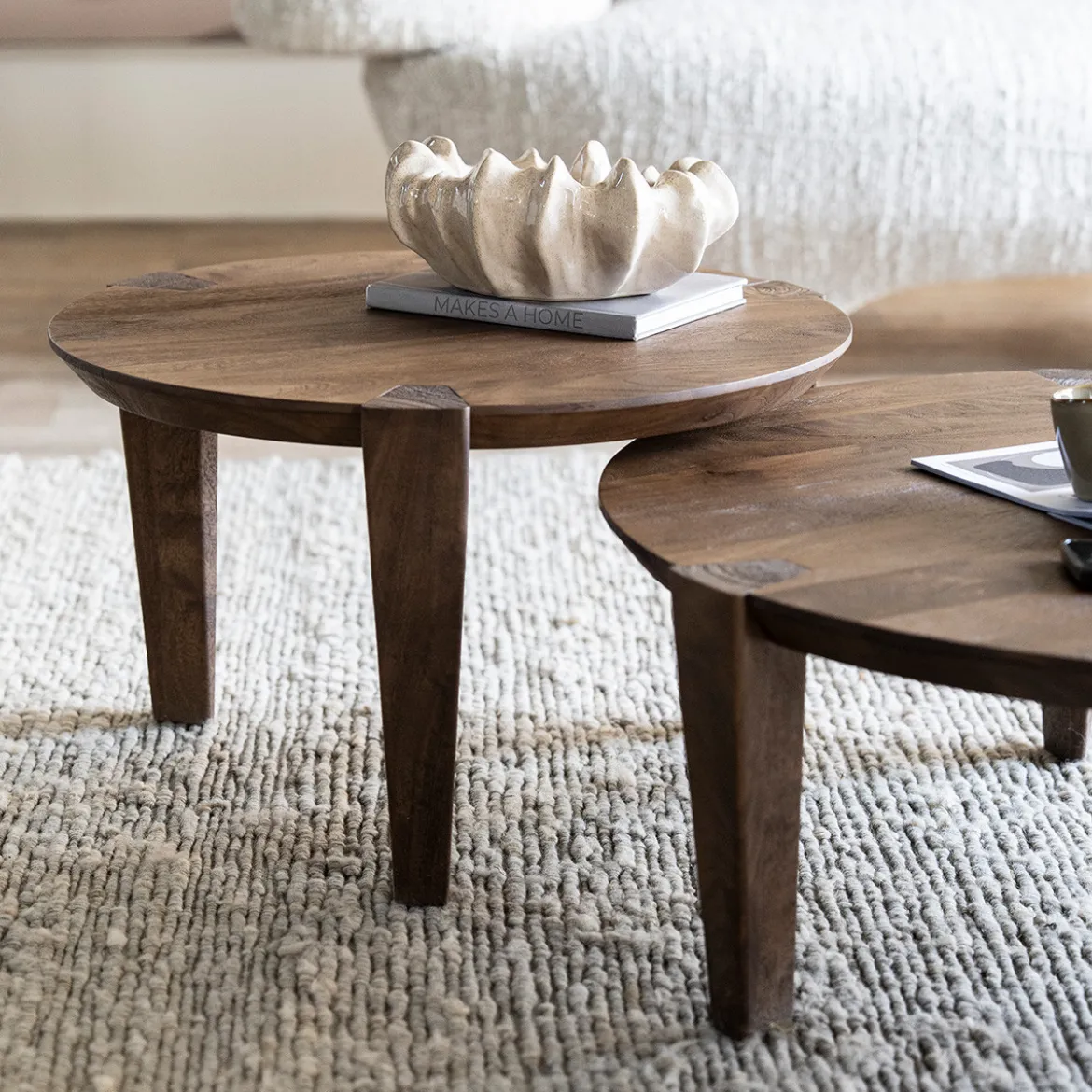 Ronde salontafel mangohout - Eleonora Davina