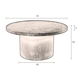 Ronde salontafel mat zwart - Dutchbone Winston