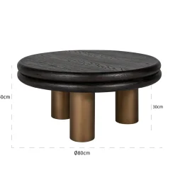 Ronde salontafel messing - Richmond Interiors Macaron
