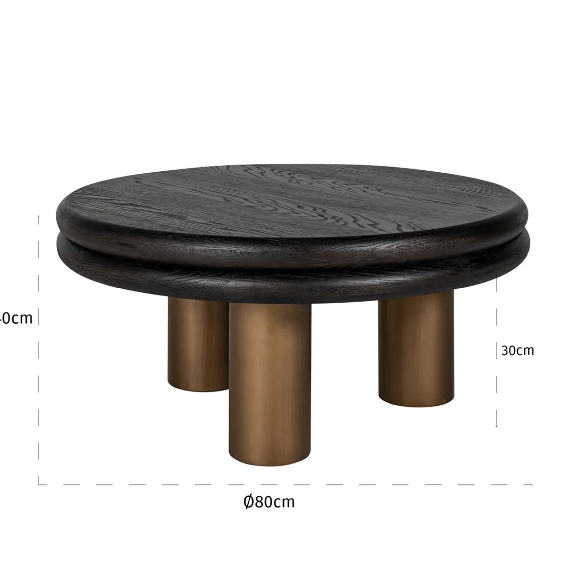 Ronde salontafel messing - Richmond Interiors Macaron