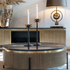 Ronde salontafel met marmer - Richmond Interiors Ironville