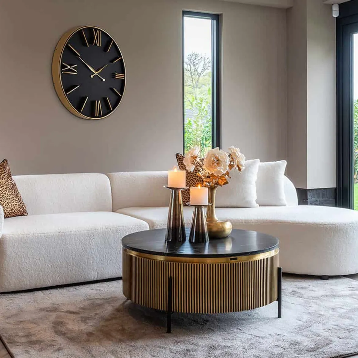 Ronde salontafel met marmer - Richmond Interiors Ironville