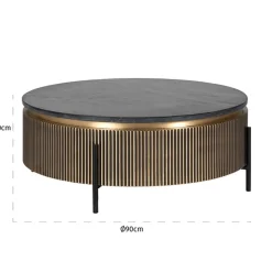 Ronde salontafel met marmer - Richmond Interiors Ironville