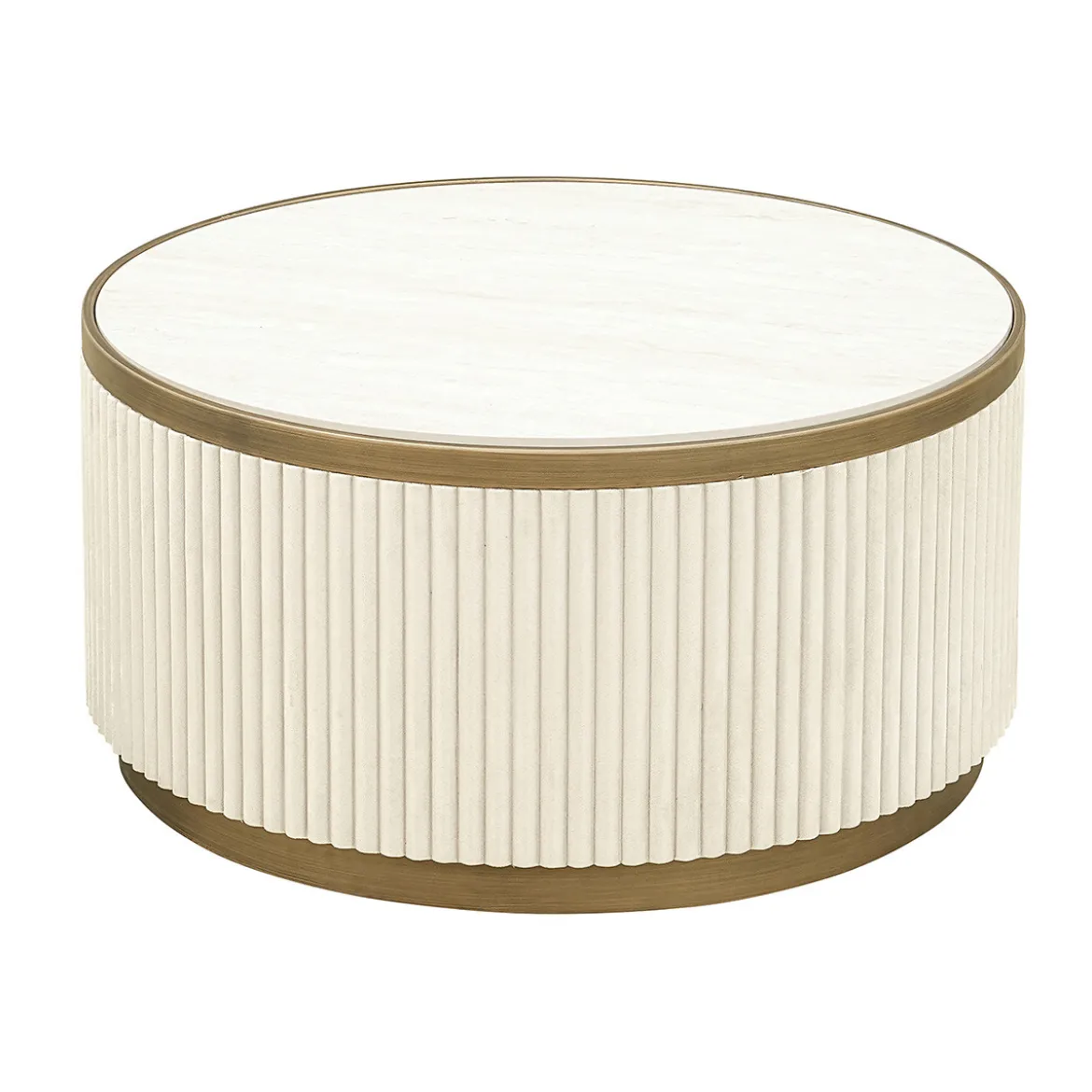 Ronde salontafelset beige goud - Richmond Interiors Tivoli