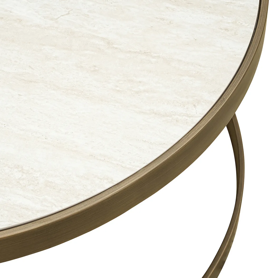 Ronde salontafelset beige goud - Richmond Interiors Tivoli