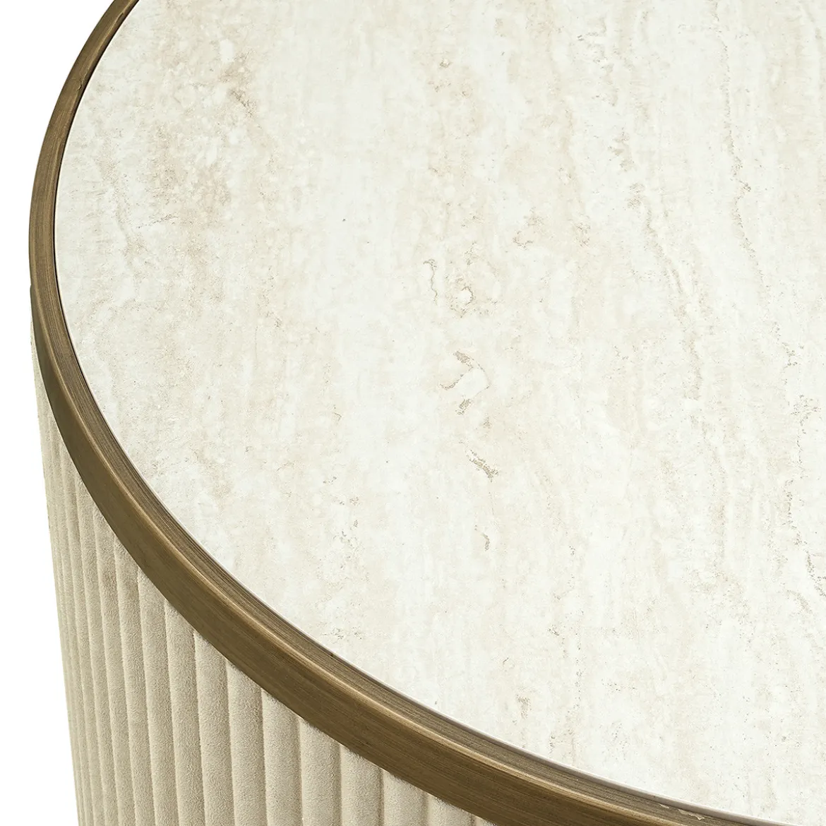 Ronde salontafelset beige goud - Richmond Interiors Tivoli