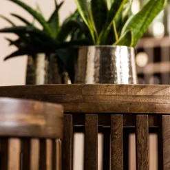 Ronde salontafel set mangohout - Giani Tweak